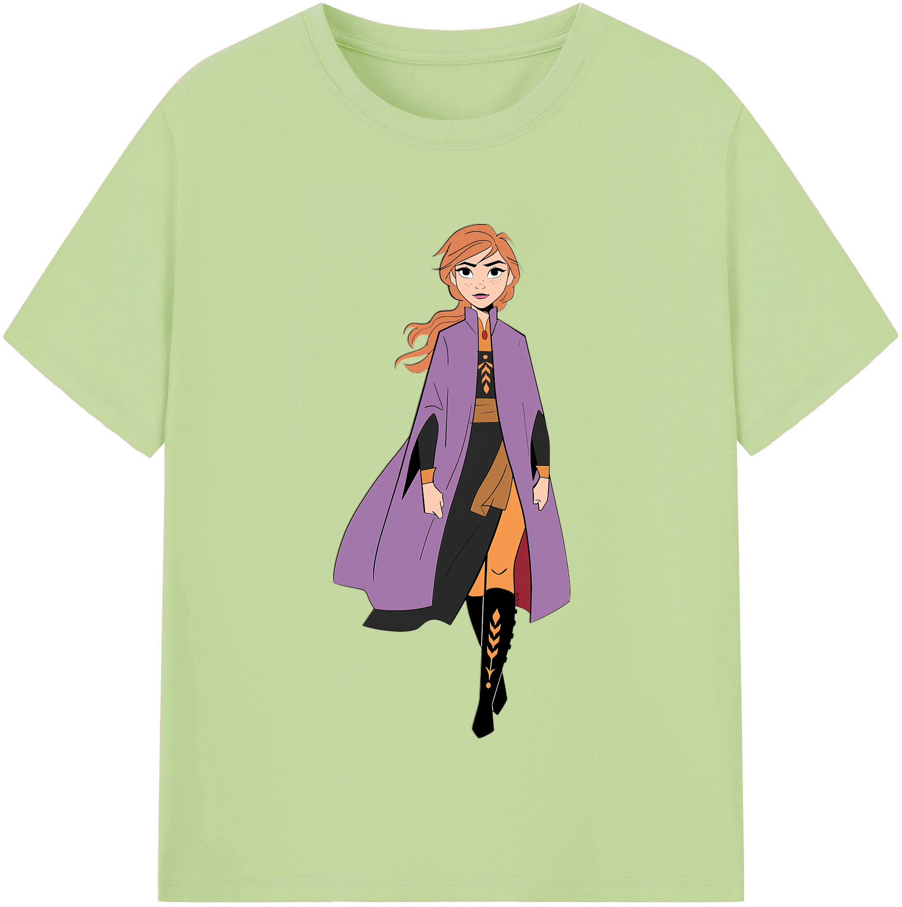 （画像用） アナと雪の女王 アンナ エルサ Frozen Anna Elsa 綿100％半袖Tシャツ（フロントプリント）